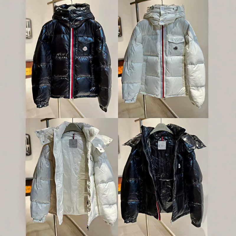 Foreign Trade European Goods Winter High-End Rainbow Stripe Thickened Cold-Resistant Warm Hooded down Jacket for Men and Women Couples Foreign Trade European Goods Winter High-End Rainbow Stripe Thickened Cold-Resistant Warm Hooded down Jacket for Men and Women Couples