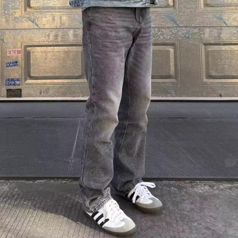 2025 New 517 Marble Pattern Bootcut Jeans Vibe Washed and Distressed Cleanfit Pants