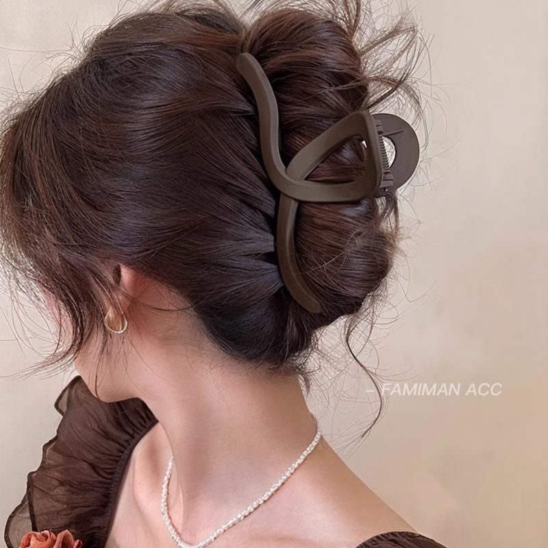 Clip de cabello de mujer 2025 nuevo clip de agarre de tiburón grande clip de cabello de alta sensibilidad agarrar clip de cabello tocado clip de cabello