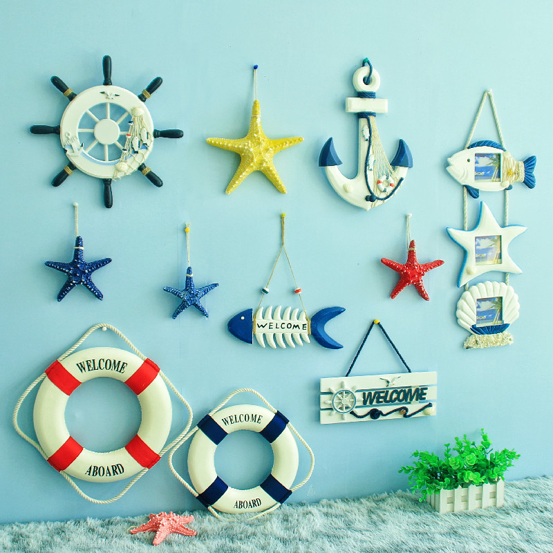 Mediterranean -style decorative pendant rudder rudder