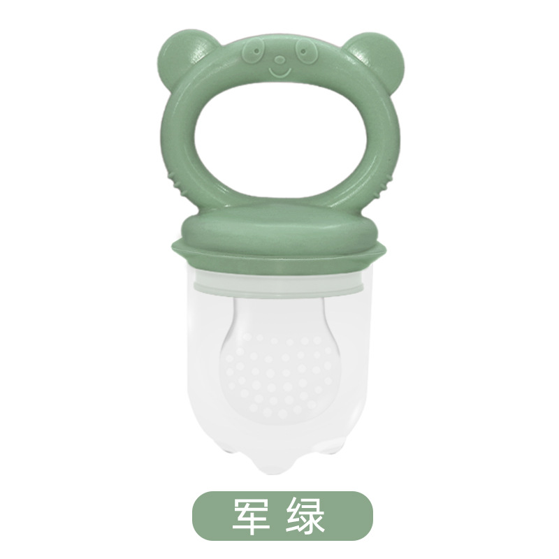 Bite le frutas y verduras le bebés y bebés bolsas de malla de silicona alimentador de bebés chupeta súper suave goma de dientes suplementos de frutas