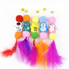 Feather small fish replace the head teasing cat stick replace the head toy feather replacement of the head cat toy manufacturer