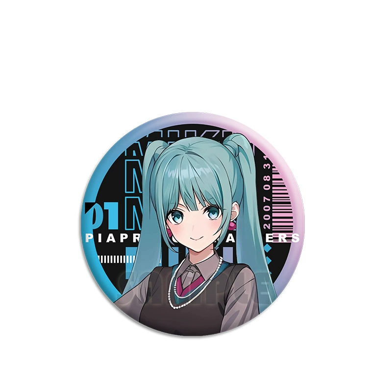 Комплект жетонов Tinplate Vocaloid (Хатсуне Мику) 5,8 см, набор значков персонажей для сотрудничества