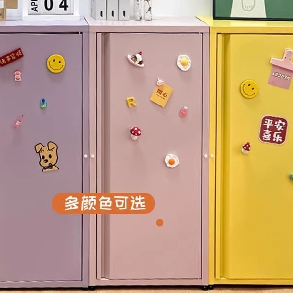 家用收纳柜简约现代卧室储物柜可调节多层单门铁皮柜密码收纳柜|undefined