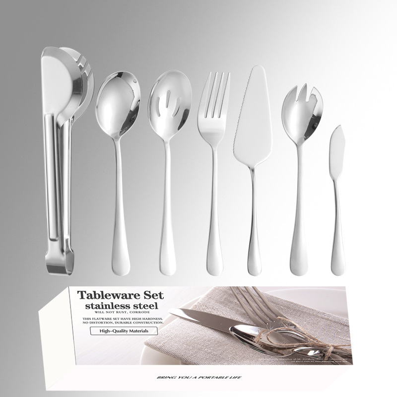 1010 Acero inoxidable vajilla piezas públicas traje/11 Hotel suministros buffet tenedor cuchara colador clip de comida