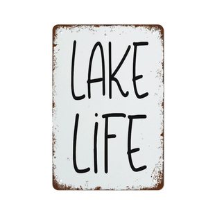 Lakeside Villa Campground Resort Outdoor Products Store Decorative Tin Painting Amazon Hot Sale