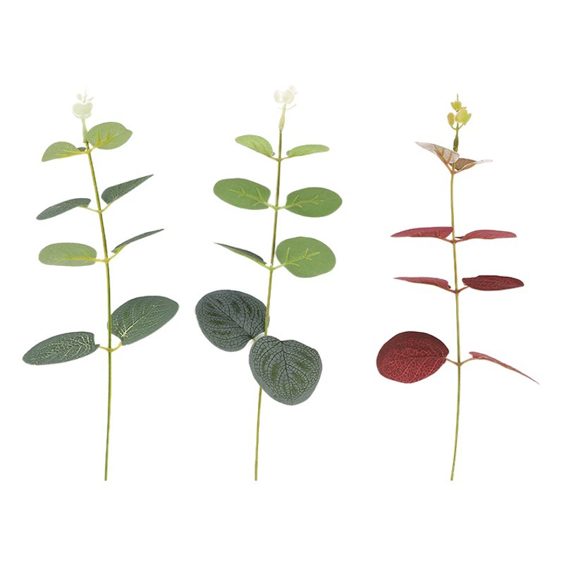 Трансграничная свадебная цветочная композиция из зеленых растений, сувенир с декоративным искусственным цветком, одиночный денежный лист, лист эвкалипта, искусственное растение