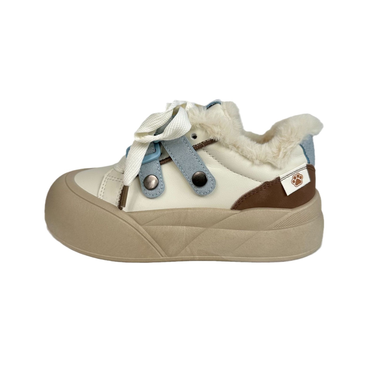 Leche fu fu con zapatos blancos de terciopelo, zapatos de pan calientes de mujer, zapatos de invierno para estudiantes, zapatos casuales de invierno. image 6