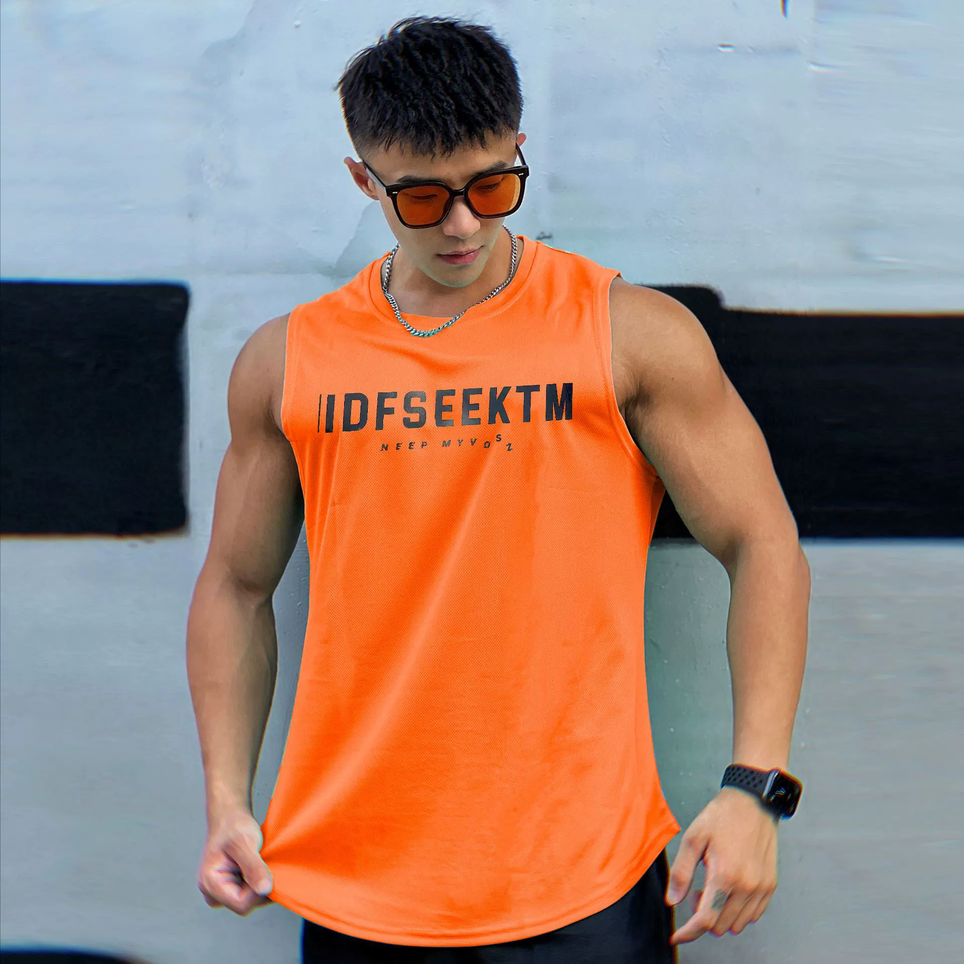 Tide, quick dry basketball vest for gym for training, breathable sports T-shirt sleevless