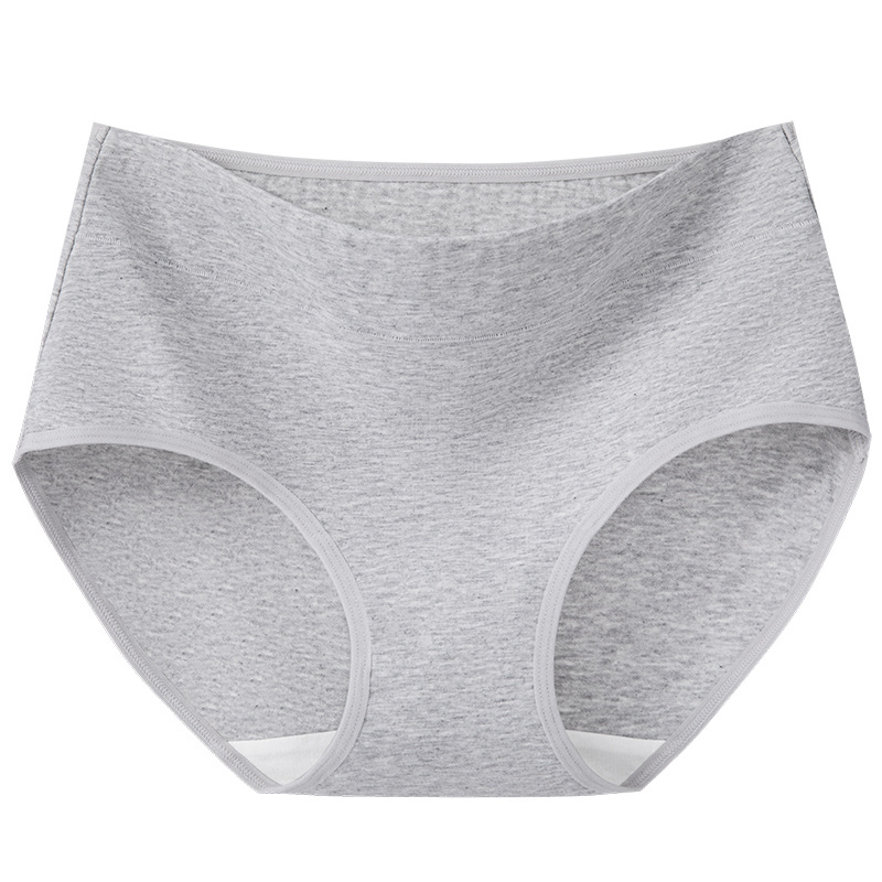 Bragas de algodón suave de cintura media, entrepierna antibacteriana, entrepierna de algodón, entrepierna más larga, abdomen de gran tamaño, caderas, calzoncillos transpirables de algodón para mujer