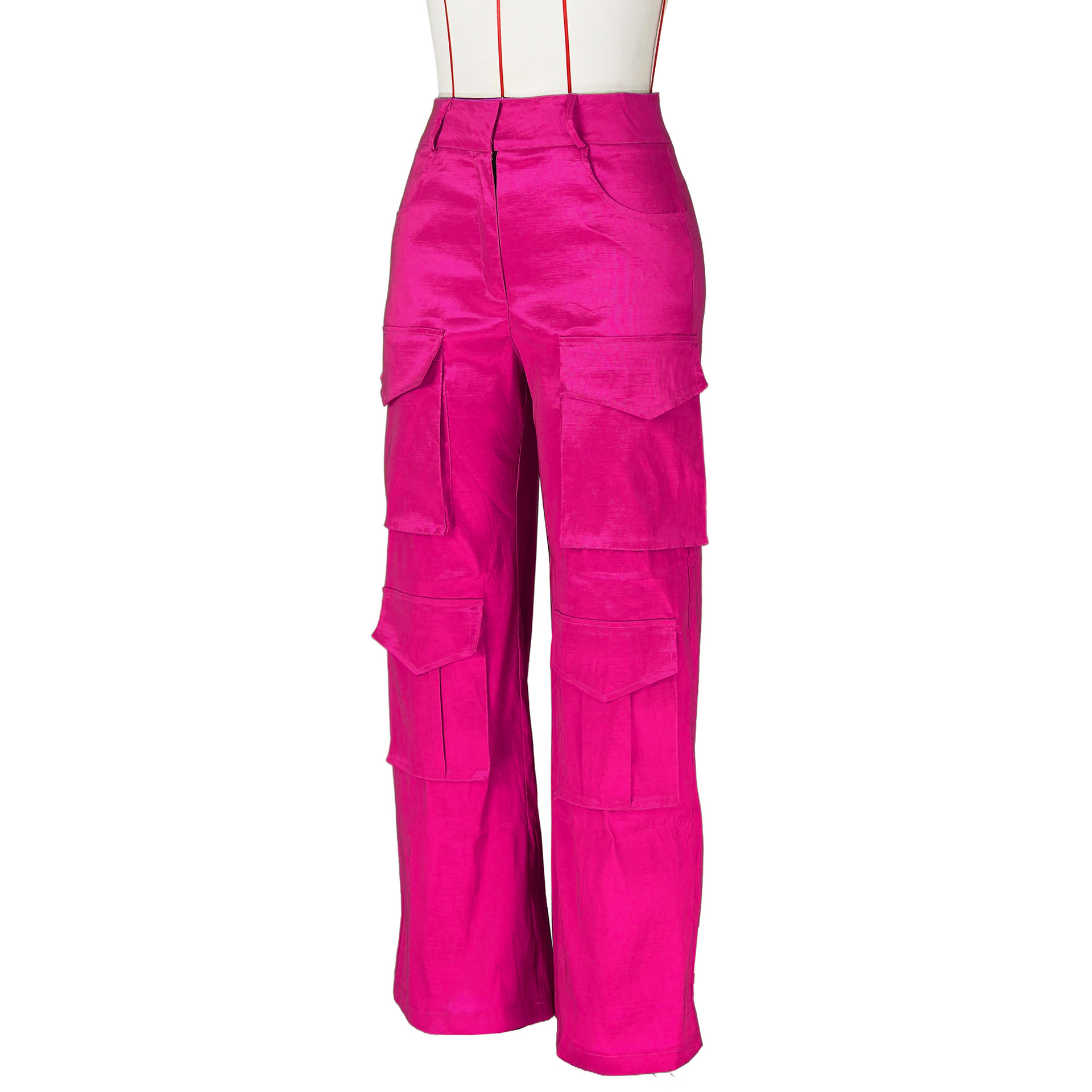 Women's Street Casual Solid Color Full Length Pocket Cargo Pants display picture 8