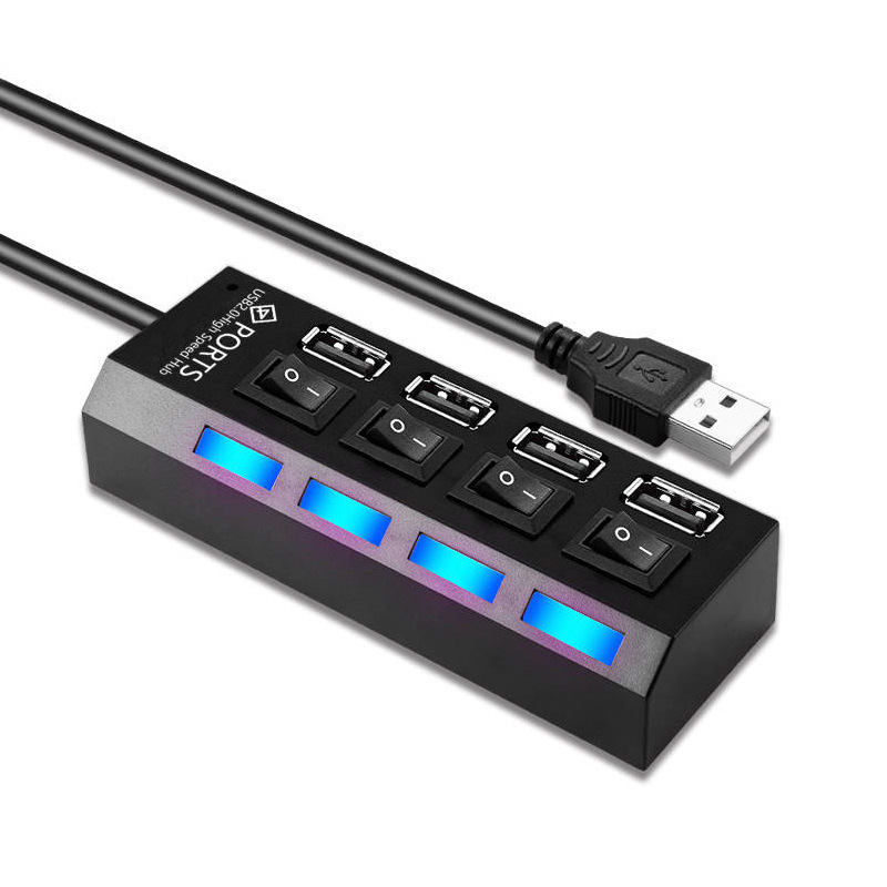 USB0HUB集线器.0高速扩展4口带独立开关0hub集线器usb分线器|undefined