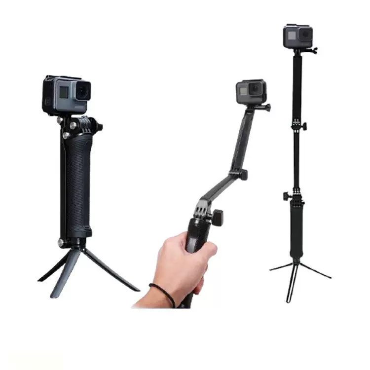 大疆Action 折叠三向调节臂三折自拍杆 GoPro12运动相机支架3-way