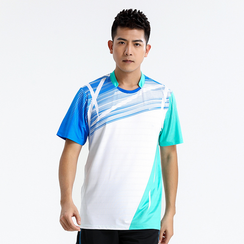 Seco rápido transpirable poliamonio bádminton set hombre y mujer V-cuello chaqueta deportiva para niños logotipo de impresión de adultos