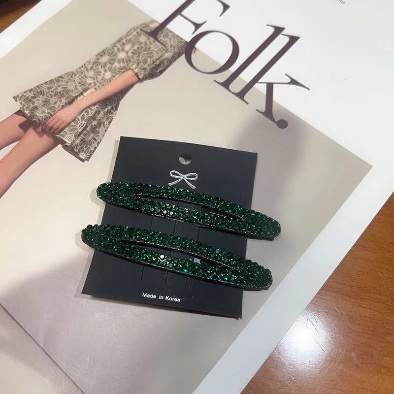 Horquilla con diamantes de imitación para mujer, modelo nuevo 2025, elegante pinza de pelo de alta gama para flequillo frontal y lateral, accesorio para el cabello.