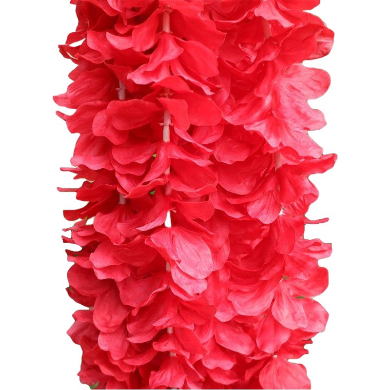 Boda de la flor artificial de la orquídea cadena al por mayor de la tira de la flor Arreglo de La boda Hortensia Flor de cadena flor artificial