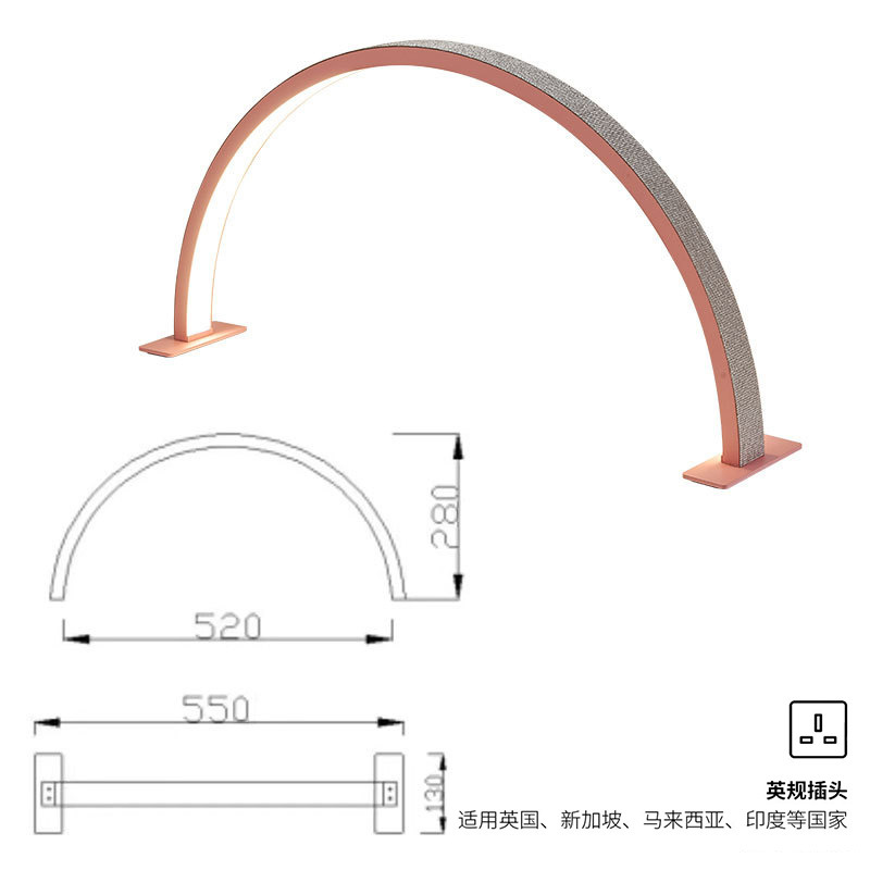 Nuevo medio mes de manicura lámpara LED protector de ojos manicura pestañas bordado lámpara de brillo de salón de belleza especial lámpara de horneado lámpara transfronteriza