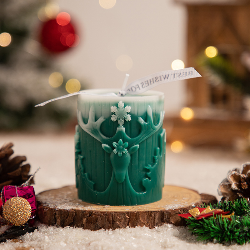 クリスマス柱ワックスクリスマスツリー香薫ろうそくお土産insクリエイティブホーム装飾撮影道具祝日プレゼント|undefined