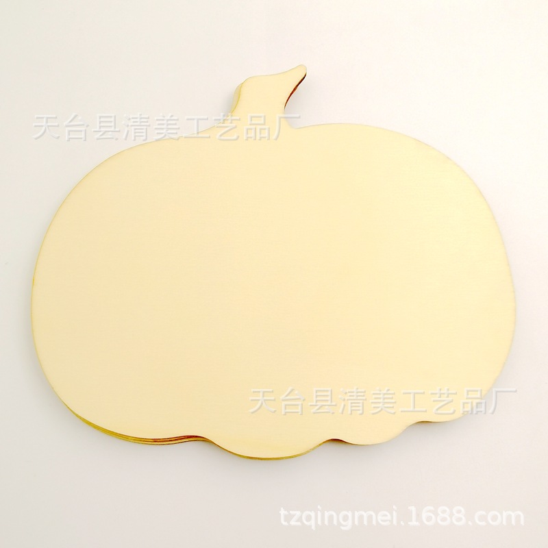 16*14cm gran calabaza de acción de gracias forma de madera decorativa calabaza sin procesar colgante de fiesta de Halloween