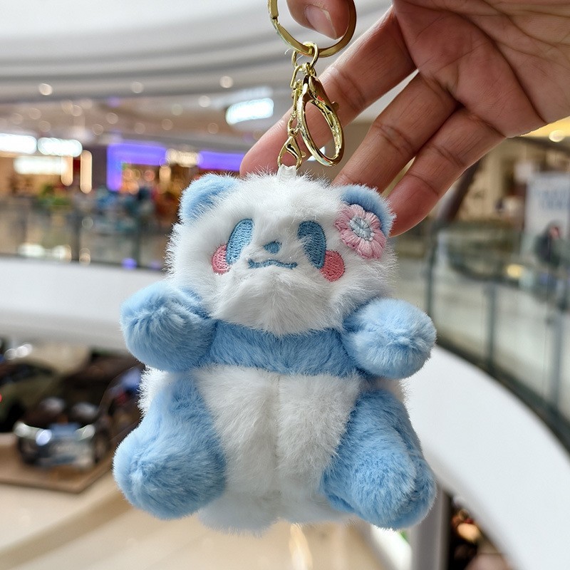 ネット有名人愛愛国宝パンダペンダントぬいぐるみ人形レッサーパンダバッグキーホルダーグリッパー人形|undefined