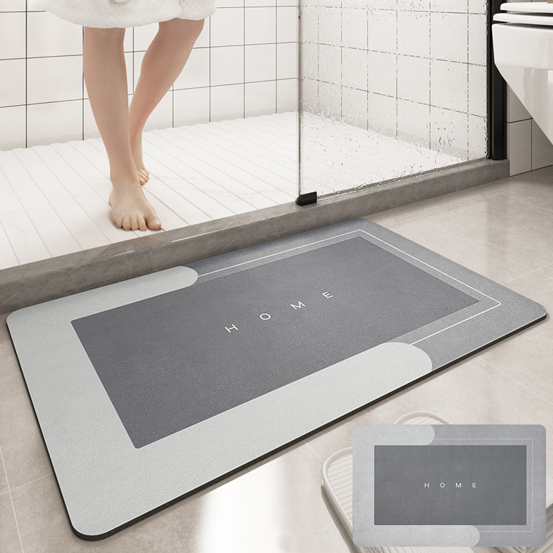 Alfombra de piso de baño Baño suave barro de diatomeas absorbente alfombra de piso de secado rápido puerta del inodoro alfombra antideslizante hogar Baño
