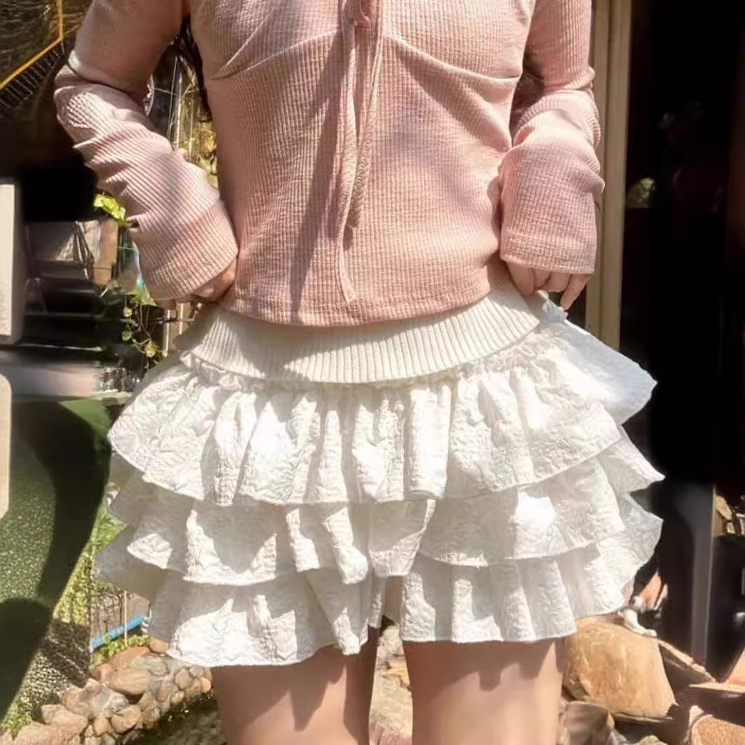 Ballet Style Cake Skirt Women's 2024 Summer New Style High Waist Slimming Puffed Pumpkin A- line Pants