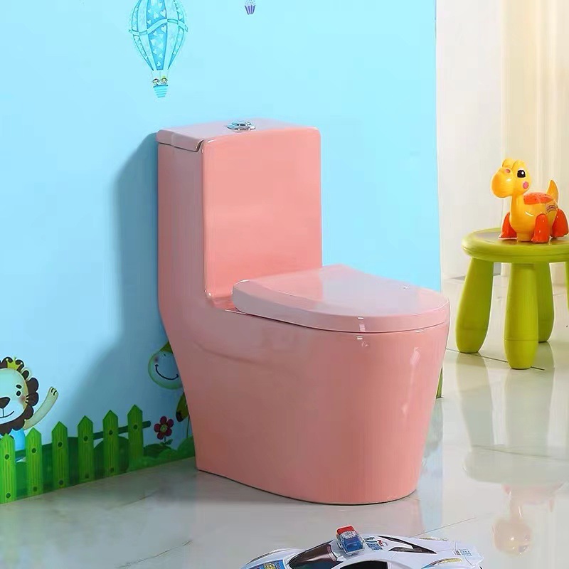 Inodoro infantil cerámica doméstica limpia a prueba de salpicaduras simple inodoro de bombeo blanco al por mayor