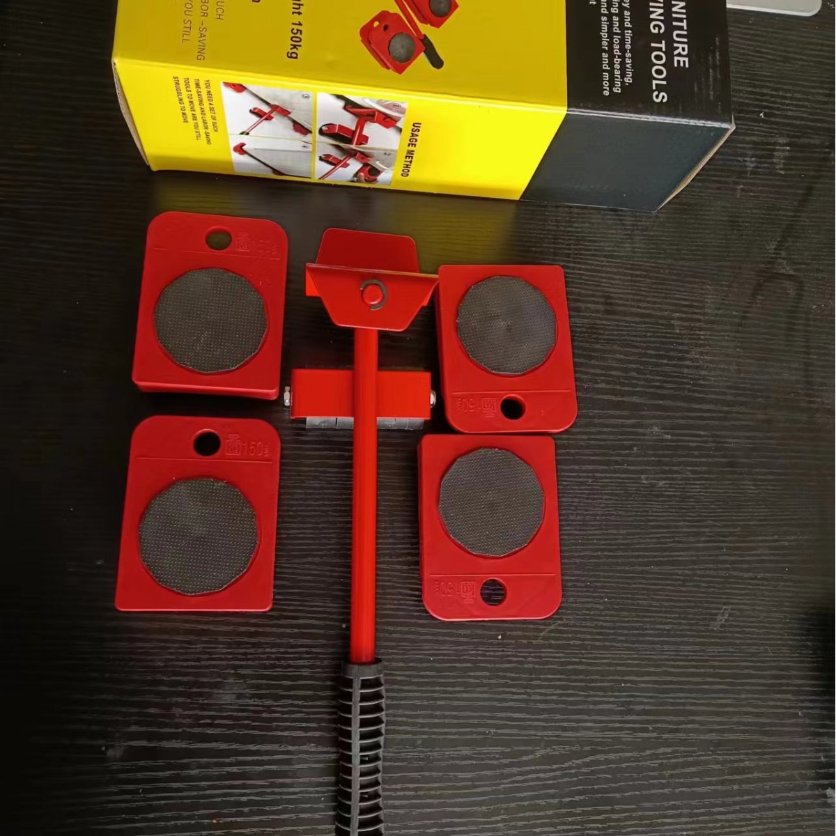 Juego de 5 herramientas para mover muebles – almohadillas deslizantes, antirays