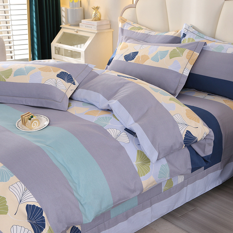 Algodón grueso molido cuatro piezas de sábanas cubiertas de ropa de cama de grado madre y bebé cuatro temporadas de tres piezas de algodón