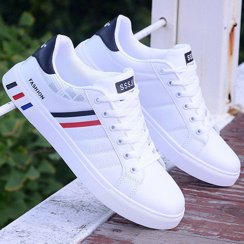 Zapatos blancos transfronterizos, zapatos de hombre, 2024, nueva tendencia coreana de primavera, zapatos de tabla de tamaño 48, zapatos deportivos casuales de gran tamaño