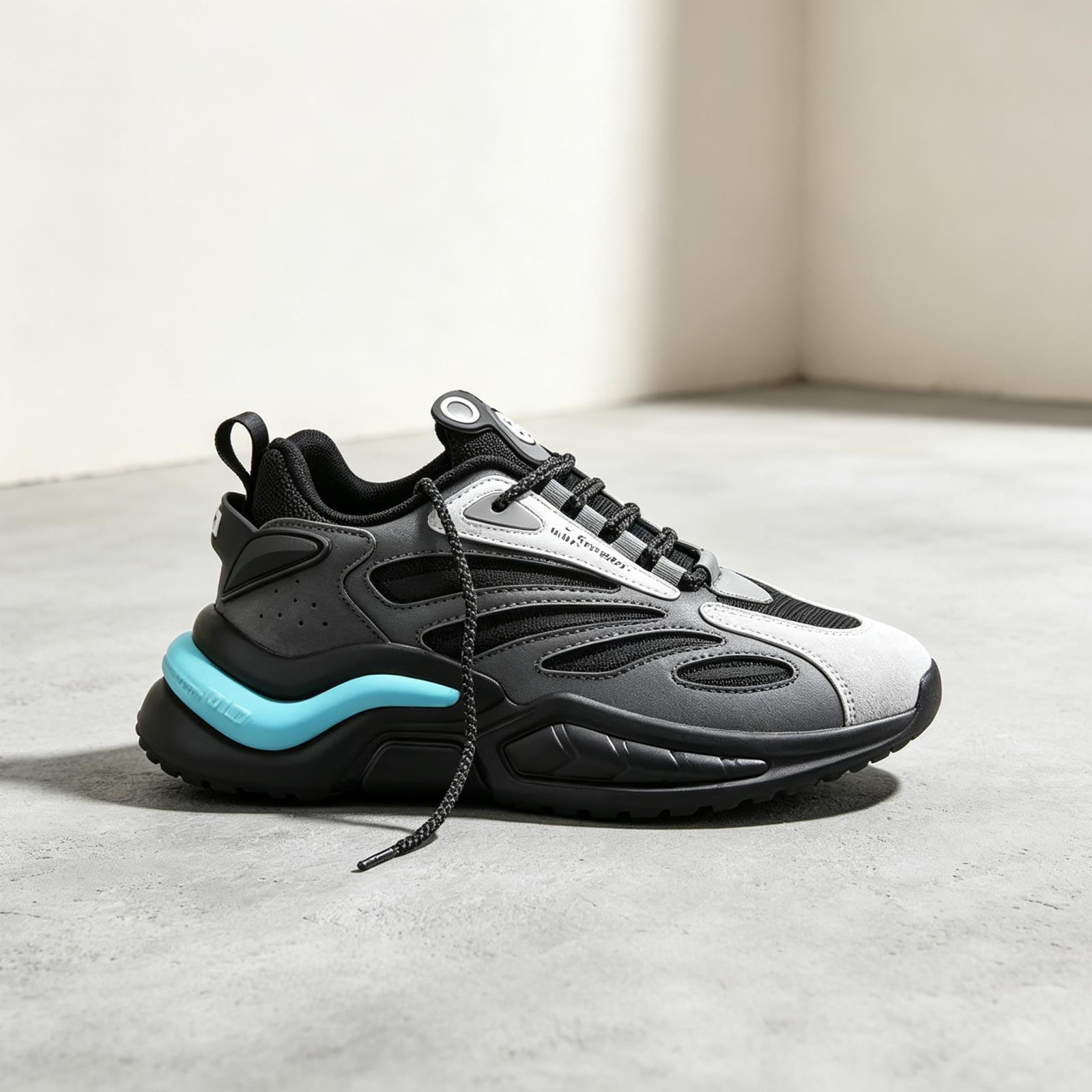Men's Breathable Korean-style Mesh Fashion Dad Sneakers, Versatile Low-top Casual Running Shoes For Men,_vogvips.com