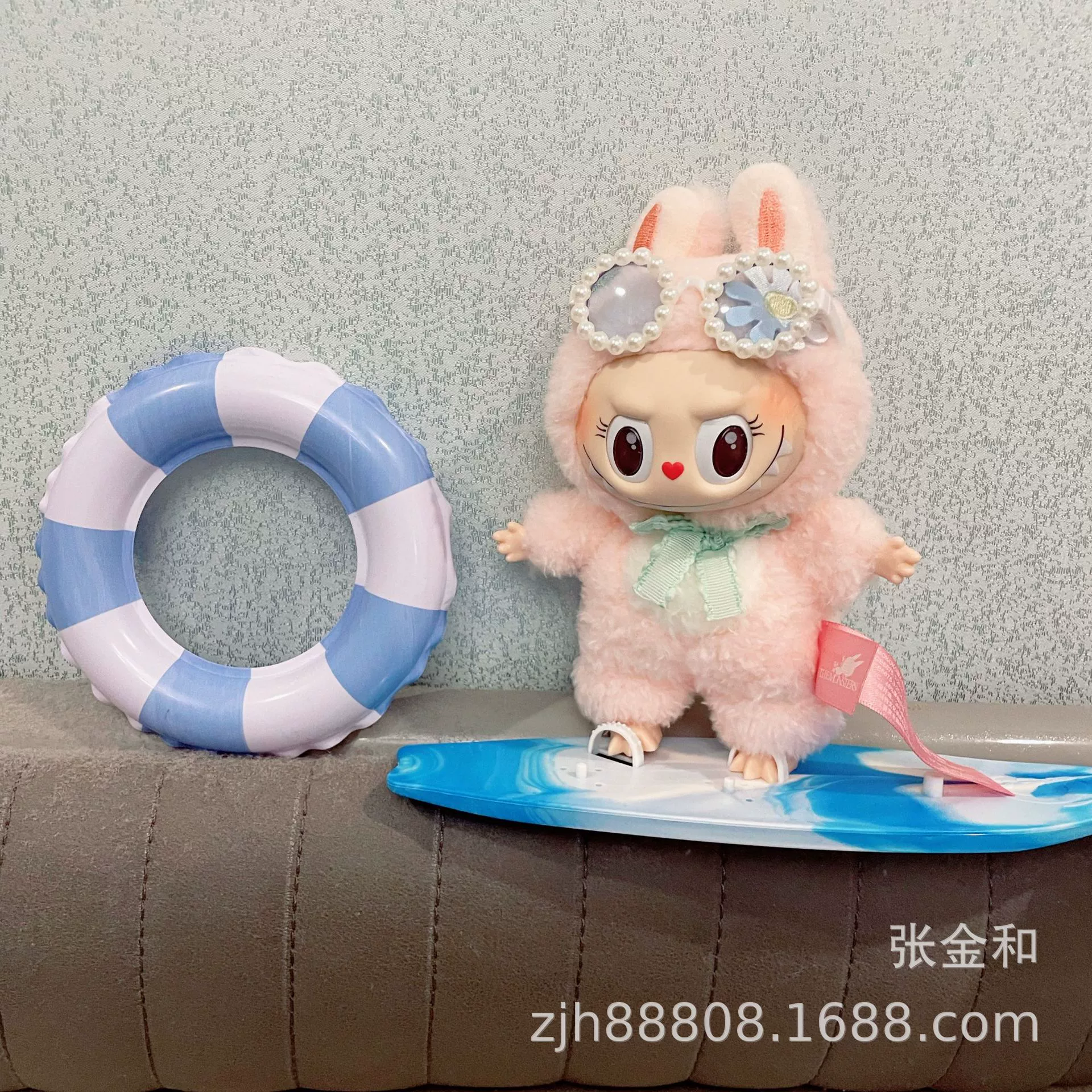 Очки Labubu с жемчужным круглым линзами, очки в стиле летнего отдыха, очки для кошек, очки ручной работы