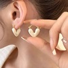 Silver needle, fashionable earrings, simple and elegant design, flowered, high-quality style