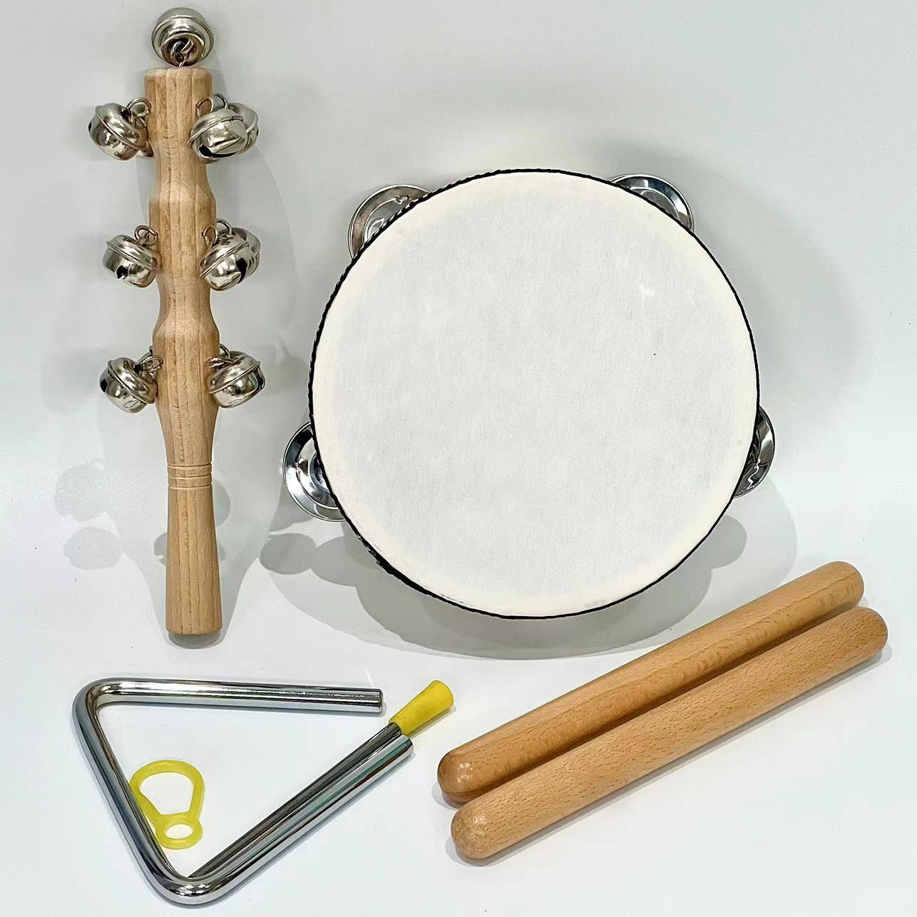 Juguetes de percusión infantil de tronco educación temprana ayuda de enseñanza de música conjunto completo de instrumentos de música Orf