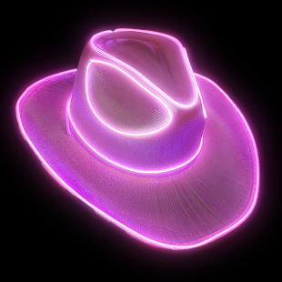 Halloween Pink Cold Light Colorful Cowboy Hat Pink Cold Light Dick Cowboy Hat Wireless Cowboy Hat