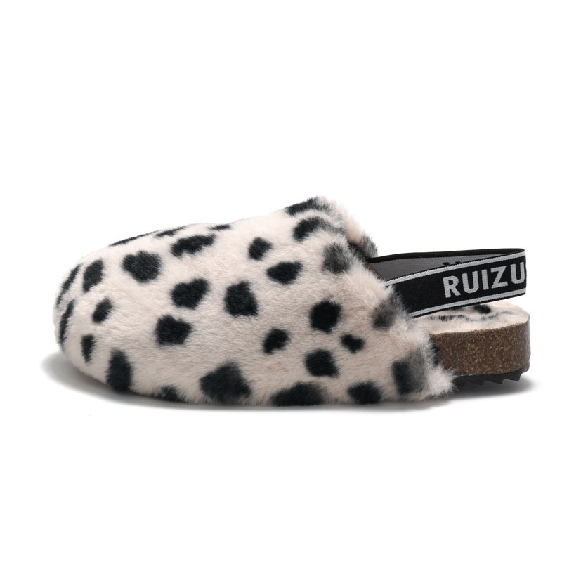RUIZUSTOCK Sandali con punta in sughero da donna autunno inverno, pantofole in peluche, scarpe in cotone alla moda per genitori e figli, calde_voghion.com