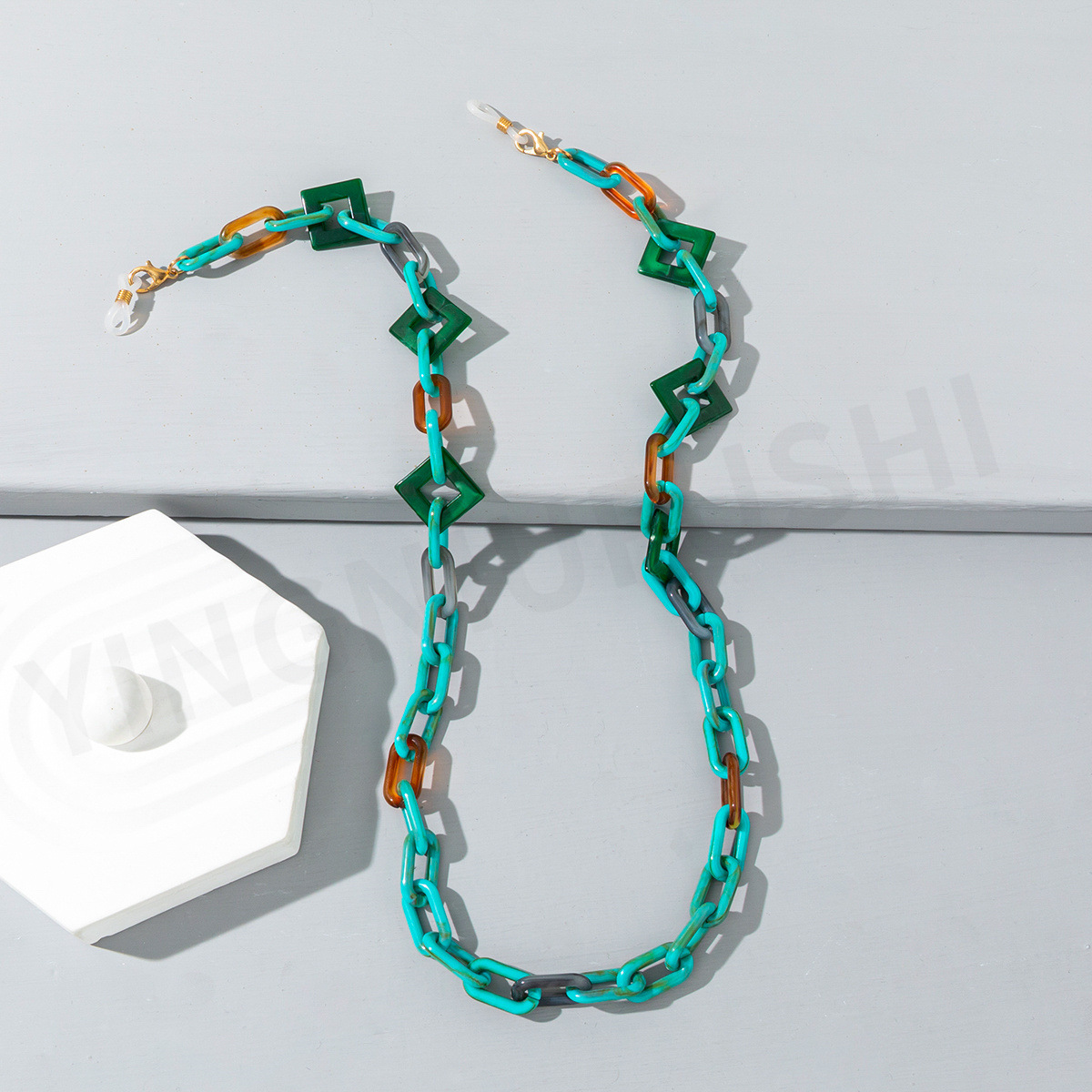 30g Weight Glasses Chain Classification Arylic Material Geometric Pattern Unisex Gender Casual Geometric Arylic Unisex Glasses Chain 6