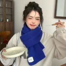 简约针织围巾女冬季韩版百搭红色2025可爱加厚保暖情侣围脖保暖