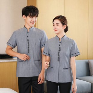Cleaning Clothes Short-sleeved Work Clothes Hotel Room Cleaning Auntie Property Room Sweep Floor PA Cleaning Summer Women