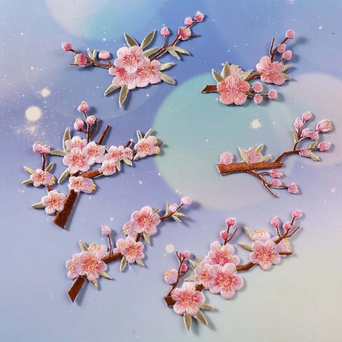 Yixiu embroidery cloth patch computer embroidery chapter personalized DIY winter plum blossom product clothing decoration patch patch cloth