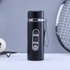 Capacious street handheld sports bottle stainless steel with glass, glass, lifting effect, creative gift