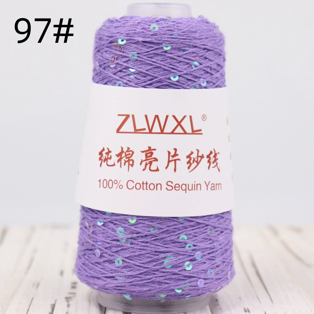 С Sequин хлопчатобумажная пряжа (ZLWXL) 50 г моток, 400 м, нашивочные стразы