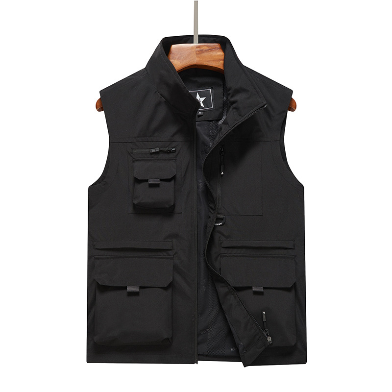 Chaleco de lana impermeable al aire libre abrazadera de caballo transfronteriza fuera de invierno fotografía de pesca multi-bolsillo chaleco de herramienta hombre personalizado