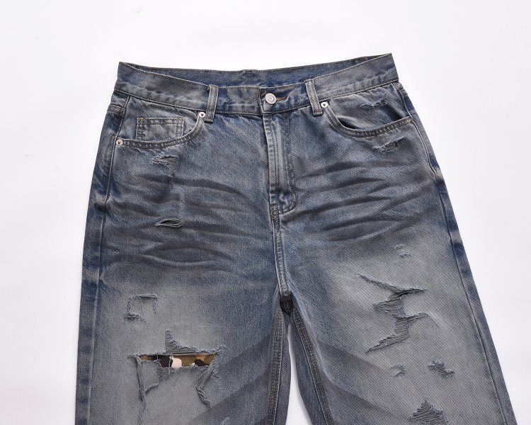 Men's Slim Fit Distressed Skinny Jeans With Ripped Patch Details_voghion.com