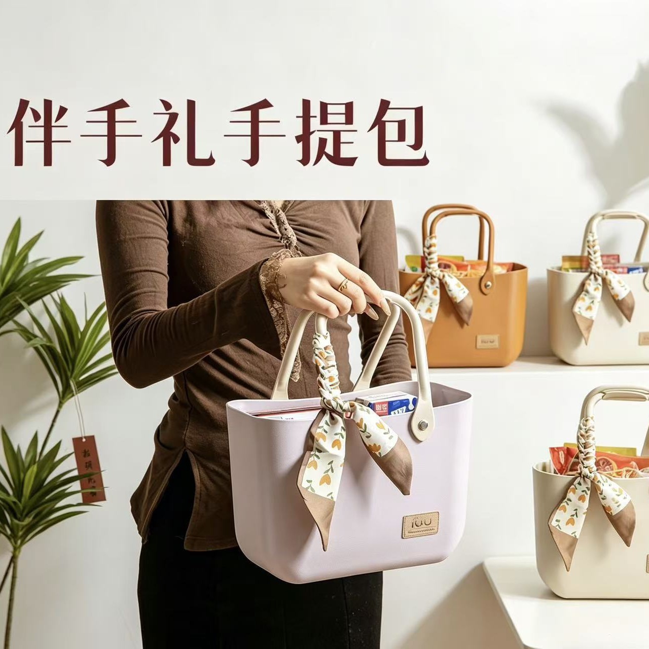 韩系 ins 风手提礼盒 高级婚礼喜糖盒伴手礼套装批发优惠