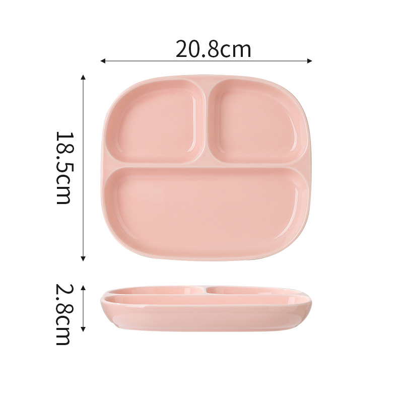 에나멜 밝은 빛 그리드 플레이트 (핑크)