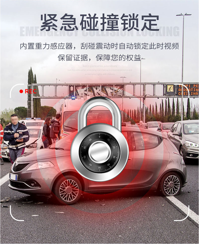 Large truck dashcam AHD high-definition night vision front and rear dual recording reversing image display 12V24 camera