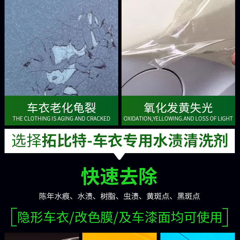 Topbit Car Water Stain and Mark Remover, Paint Surface Cleaning and Decontamination, Enhances Gloss, Paint Surface Care Cleaner
