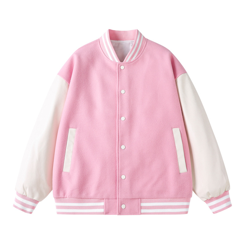 Chaqueta de bomber estadounidense transfronteriza de alta gama chaqueta casual jacket otoño e invierno manga PU marca de moda chaqueta de uniforme de béisbol personalización masculina image 11