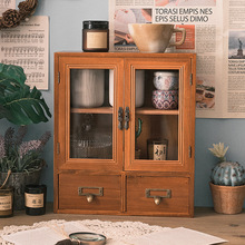 桌面置物架杂物收纳办公桌实木收纳架多层化妆品收纳整理架梳妆台